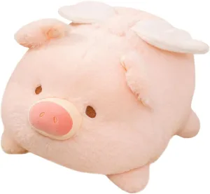 ELAINREN Plush Cuddle Pig with Wings,Ultra-Soft Pigglet Stuffed Pillow Adorable Angel Pigglet Plushie Toy Gifts/11.8''