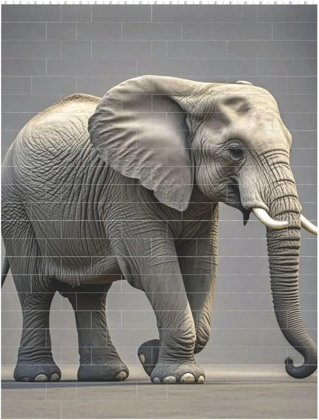 Elephant Building Block Puzzle Personalized Building Bricks for Adults Square Shaped Block Puzzle Building Valentine's Day Gifts for Home Decor Brick Puzzle
