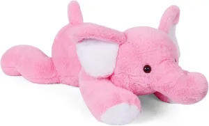 Elephant Weighted Plush Toy - 27" Comfort Big Weighted Throw Pillow, Cute Pink Elephant Plush Gifts for Kids & Adults (5 lbs)