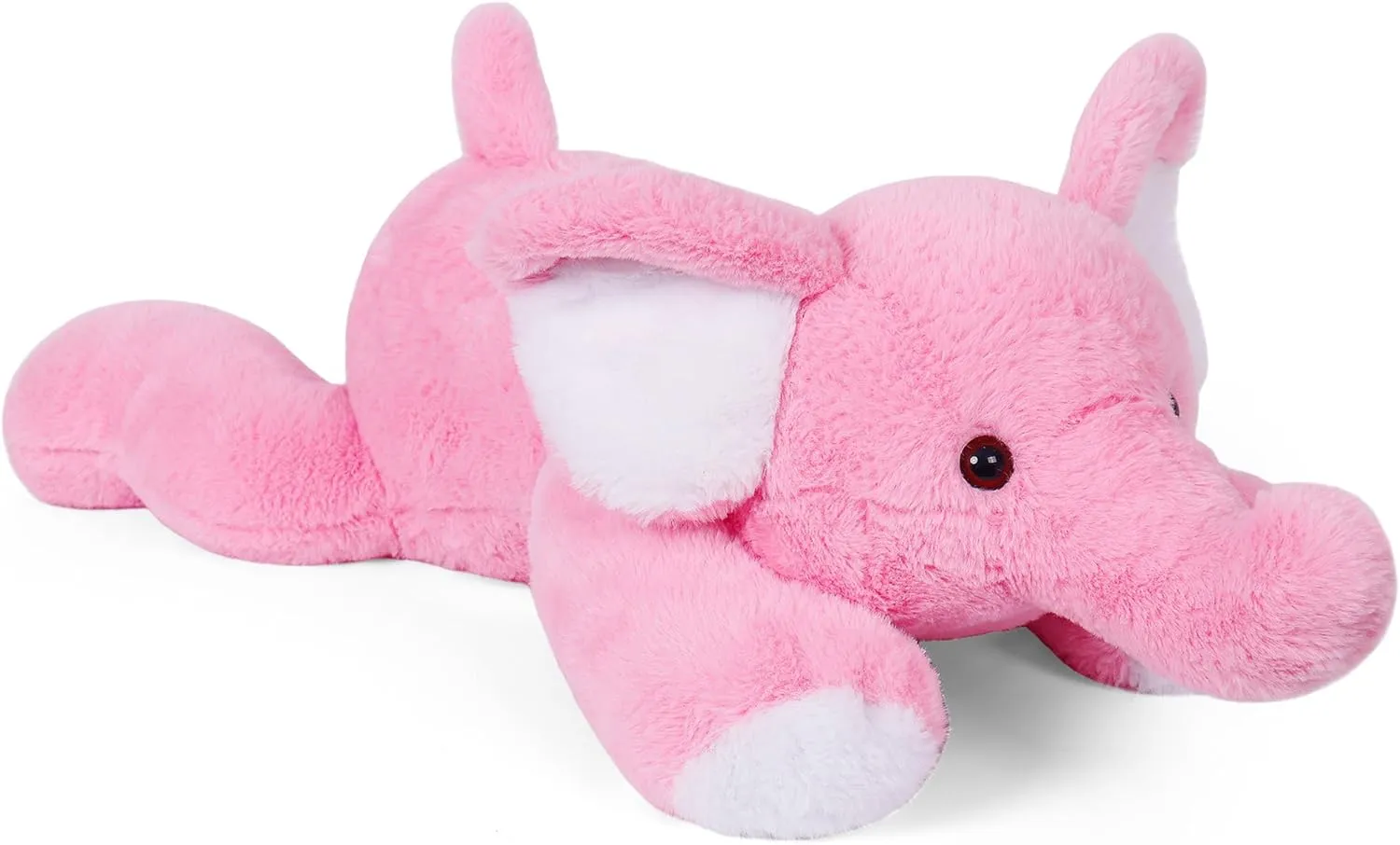 Elephant Weighted Plush Toy - 27" Comfort Big Weighted Throw Pillow, Cute Pink Elephant Plush Gifts for Kids & Adults (5 lbs)