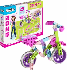 Engino: Creative Builder - 25-in-1 Designer Series, Toy Vehicles Vibrant Brick Set, Multimodels Snap Construction Assembly, Engineer STEM Kit, Kids 6 