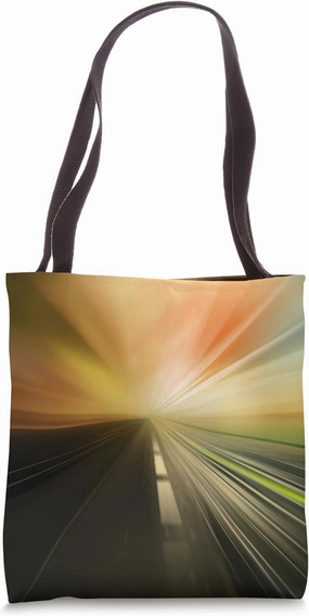 Exciting Abstract Sunset Road Adventure For Travel Lovers Tote Bag