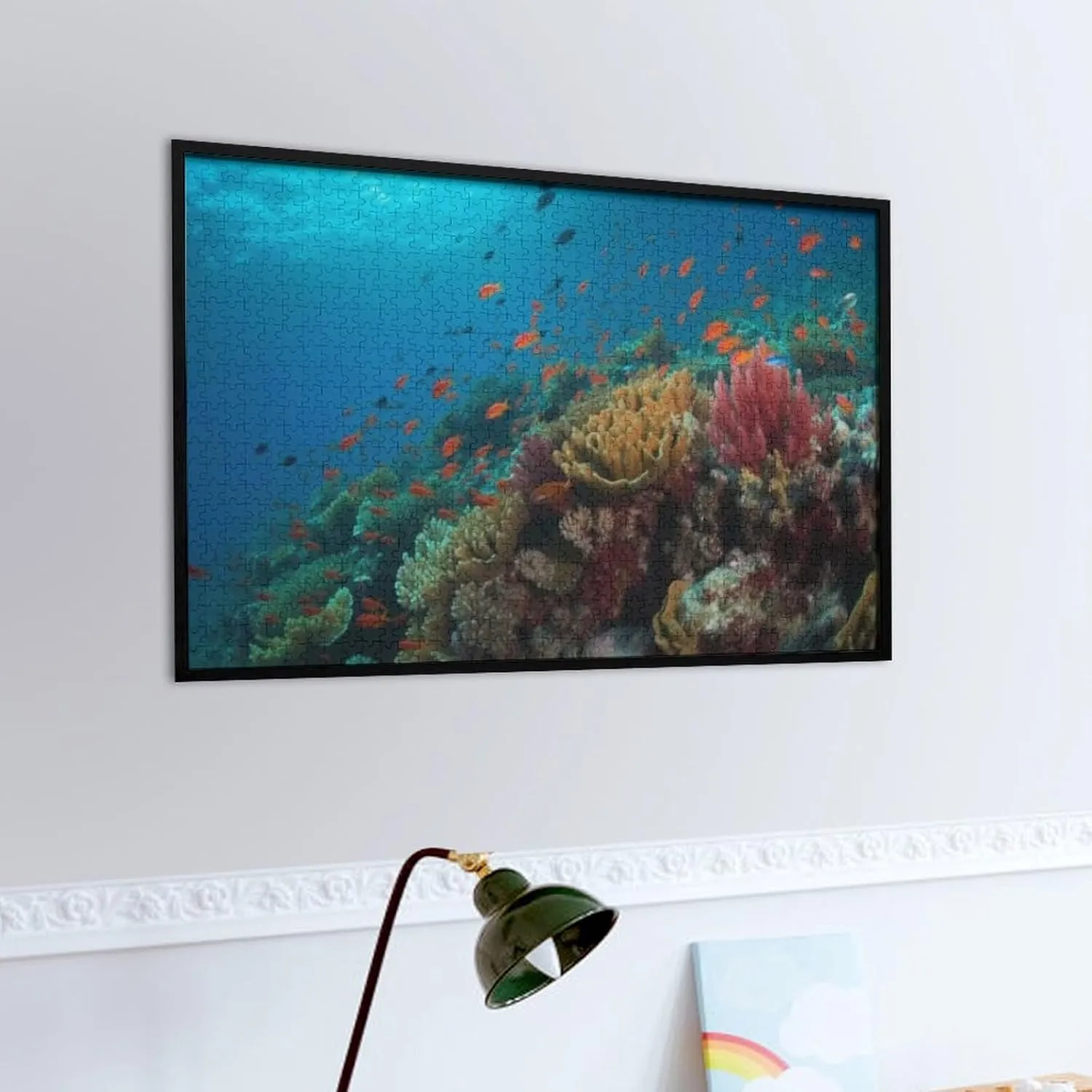 Fish Swim in Soft Coral Reef 500 Piece Puzzle for Adults Puzzle Puzzles 500 Pieces and Up Jigsaw Puzzles for Kids Puzzle Challenging Family Activity Fun Game Gift for Women Men 20.5x15 Inch