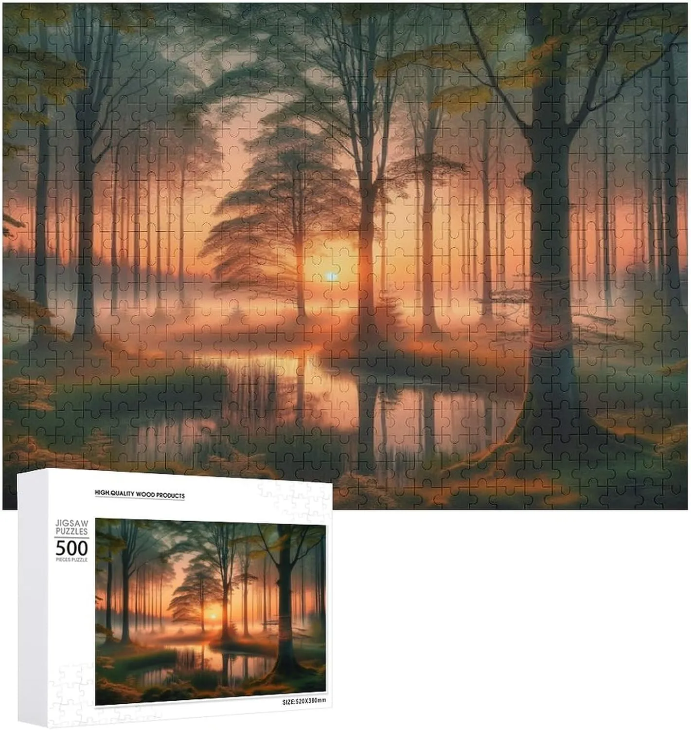 Fish Swim in Soft Coral Reef 500 Piece Puzzle for Adults Puzzle Puzzles 500 Pieces and Up Jigsaw Puzzles for Kids Puzzle Challenging Family Activity Fun Game Gift for Women Men 20.5x15 Inch