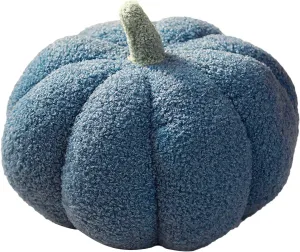 Fluffy 8 inch Halloween Pumpkin Plush Toys Soft Pumpkin Throw Pillow Gifts for Home Decoration Party Favors 14 inch, Blue