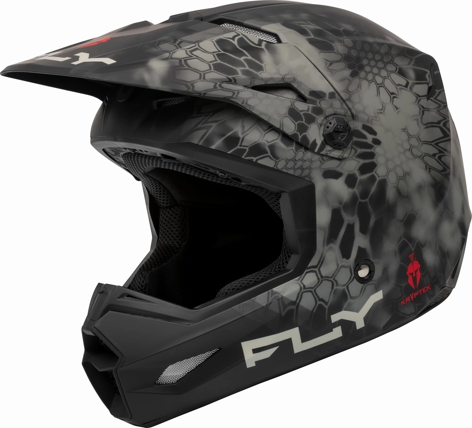 Fly Racing F73-8659S Kinetic Se Kryptek Helmet Matte Moss Grey/Black Sm