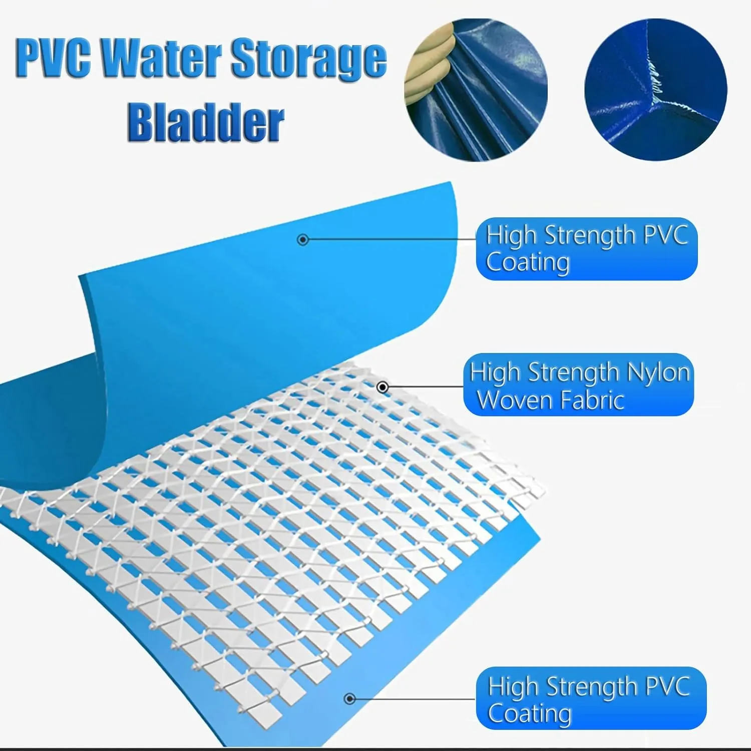 Foldable Portable Soft Water Bag Large Capacity Collapsible Storage Containers for Emergency/Temporary Water Storage, Rectangular Cube Tanque De Almacenamiento De Agua/Rainwater Bag for Fire Protect