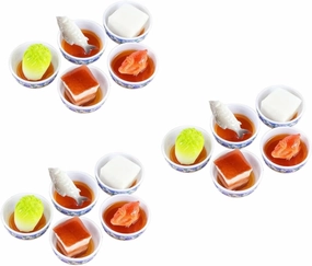 GALPADA 3sets 5pcs Miniature Food Models Realistic Fake Food Props for Dollhouse Kitchen Decoration for Play Photography and Collecting Cute Mini House Ornaments 5pcs*3