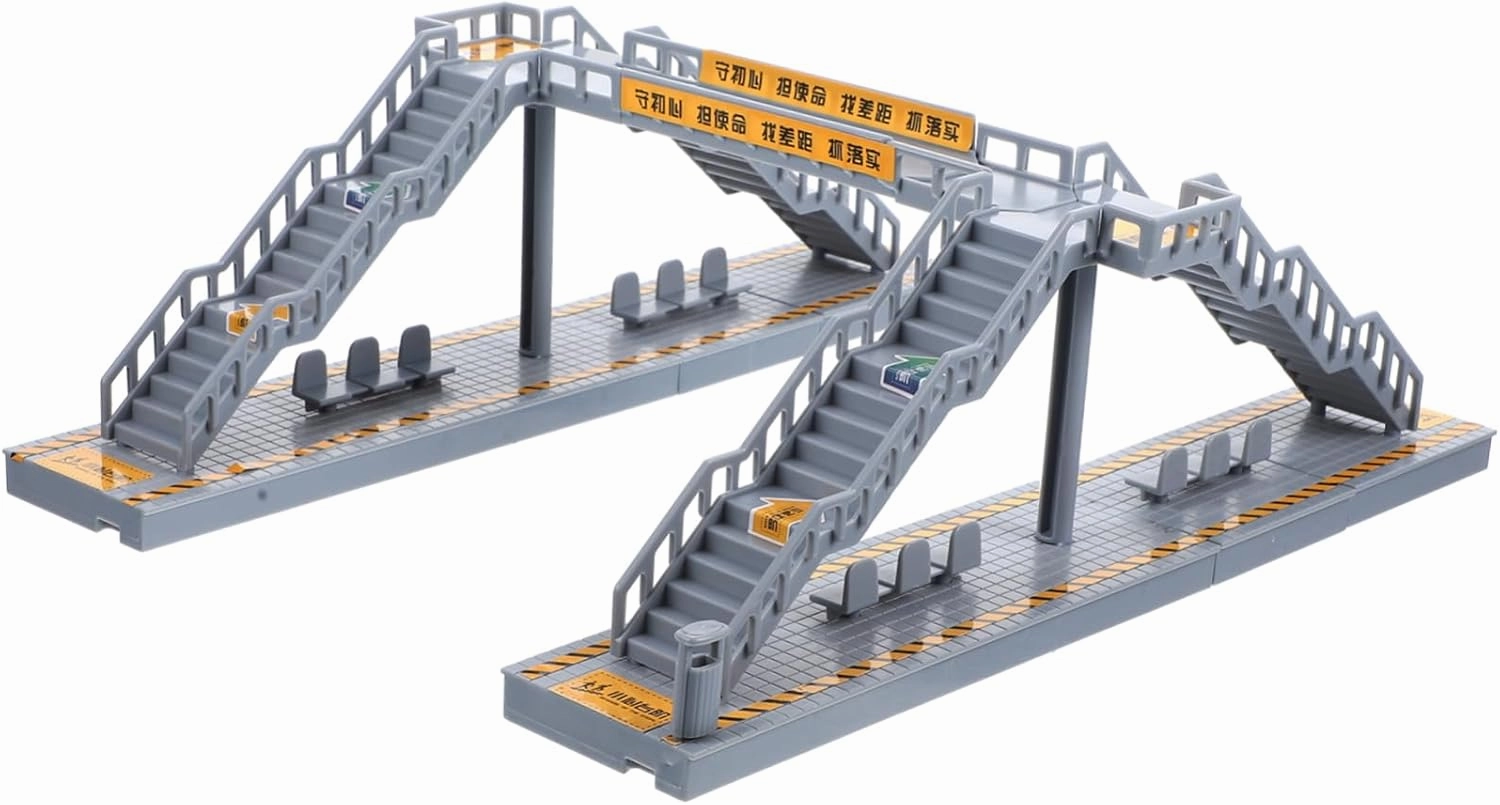 GARVALON 2sets Footbridge Building Model for Sand Table Scenery Overhead Footbridge Decor Versatile Miniature Architecture for Dollhouses Educational Toys and Home Decoration