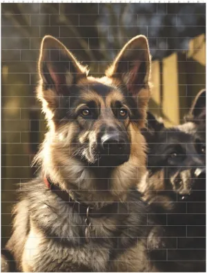 German Shepherd Building Block Puzzle Personalized Building Bricks for Adults Square Shaped Block Puzzle Building Brick Block Puzzles Valentine's Day Gifts for Home Decor Brick Puzzle