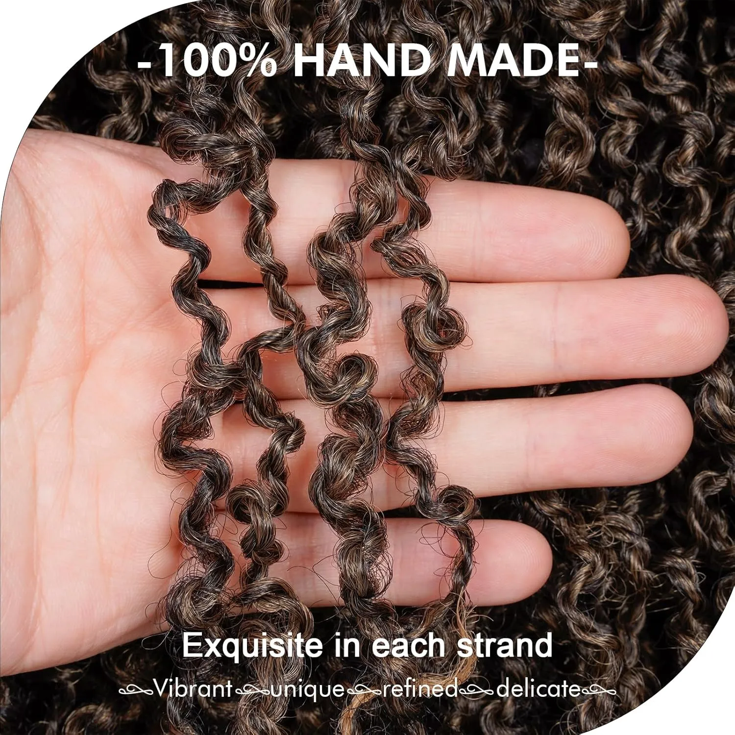 GIX Yanky Twist Crochet Hair - 8 Inch 8 Packs (240 Strands) Ombre Blonde Pre-twisted Fluffy Spring Mini Twist Passion Twist, Pre-Looped Crochet Braids Braiding Hair (8 Inch, T27-8P)