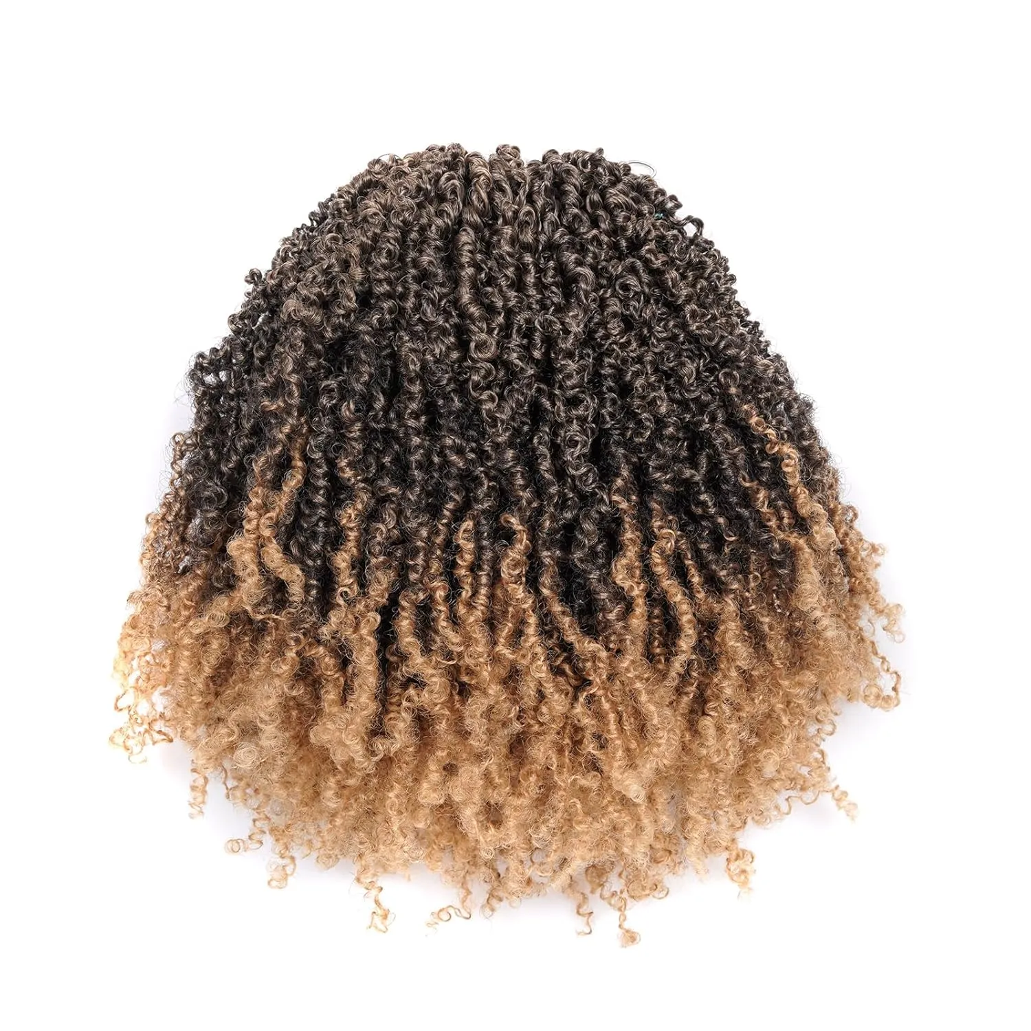 GIX Yanky Twist Crochet Hair - 8 Inch 8 Packs (240 Strands) Ombre Blonde Pre-twisted Fluffy Spring Mini Twist Passion Twist, Pre-Looped Crochet Braids Braiding Hair (8 Inch, T27-8P)