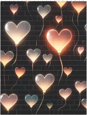 Glowing Heart Love Building Block Puzzle Personalized Building Bricks for Adults Block Puzzle Building DIY Brick Block Puzzles Valentine's Day Gifts for Home Decor Brick Puzzle