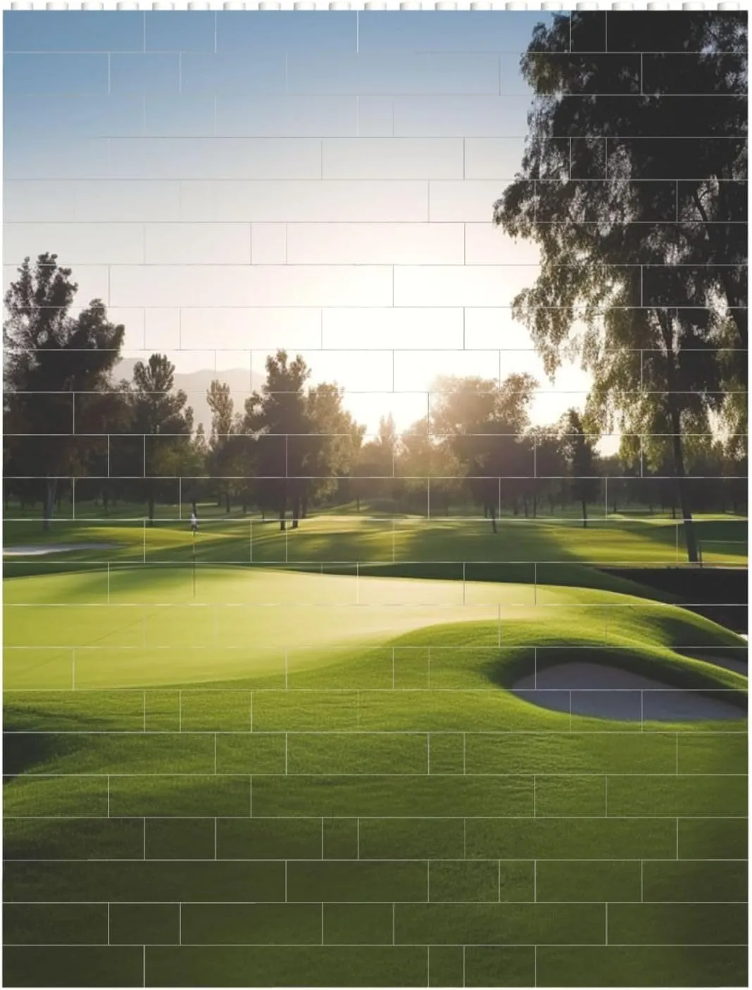 Golf Course Building Block Puzzle Personalized Building Bricks for Adults Square Shaped Block Puzzle Building Brick Block Puzzles Valentine's Day Gifts for Home Decor Brick Puzzle