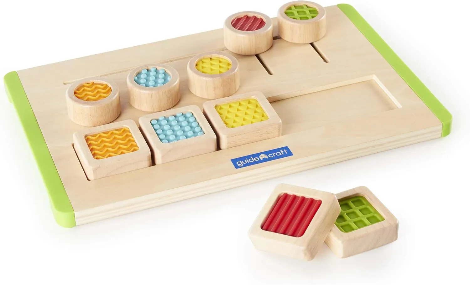 Guidecraft Colorful Tactile Matching Maze - Sensory Memory Game for Toddlers, Soft Touch Textures Children's Toy