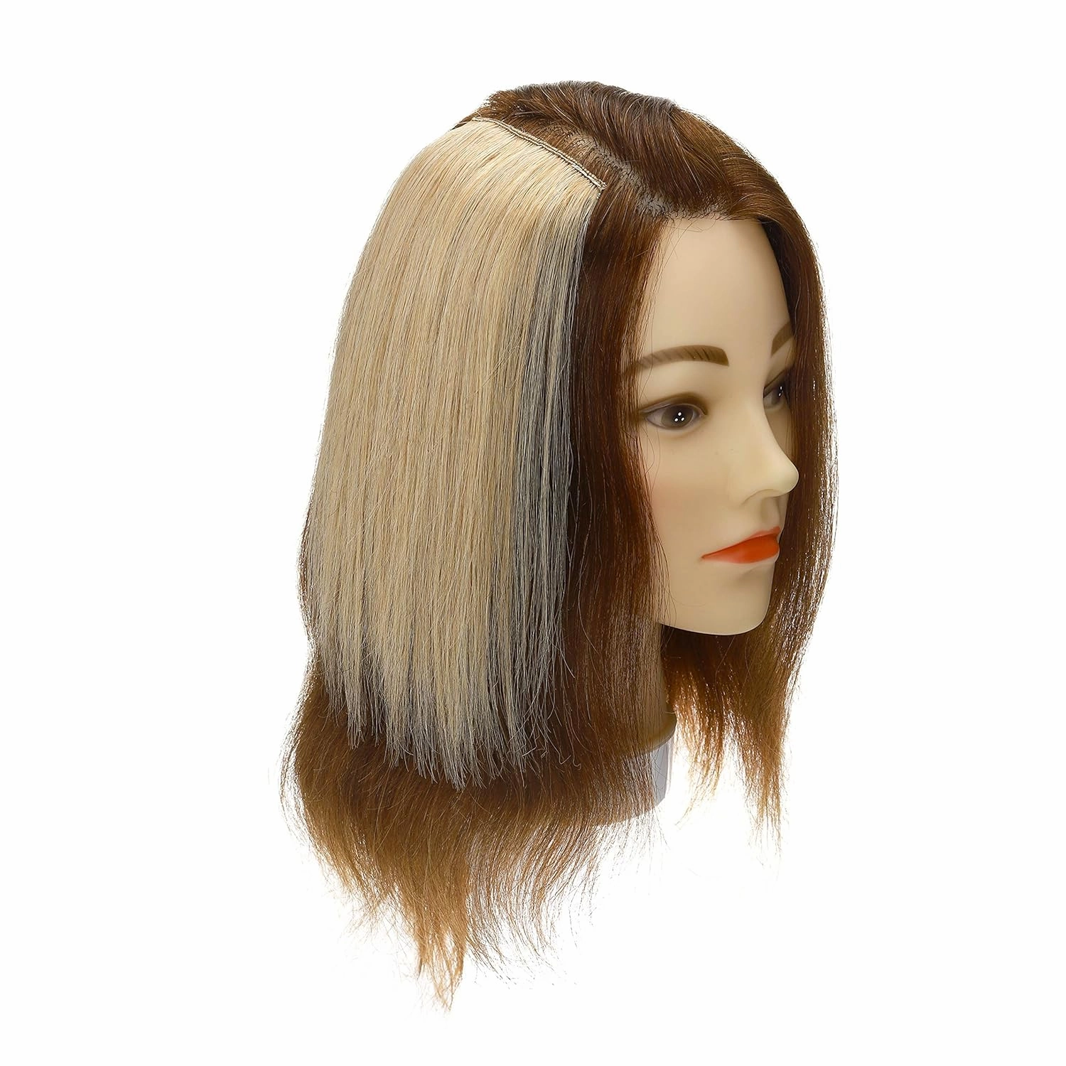 Hairro Human Hair Clip in Mini Hair Extensions for Women 12 Inch #24 Natural Blonde Short Straight Clip on Remy Hair Wiglet Topper Seamless Filler Hairpieces for Thinning Hair and Baldness