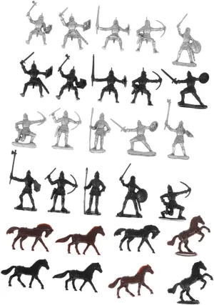 HANABASS 56Pcs Soldiers Horses Figurines for Play Decor Enhances Knowledge Organizational Skills
