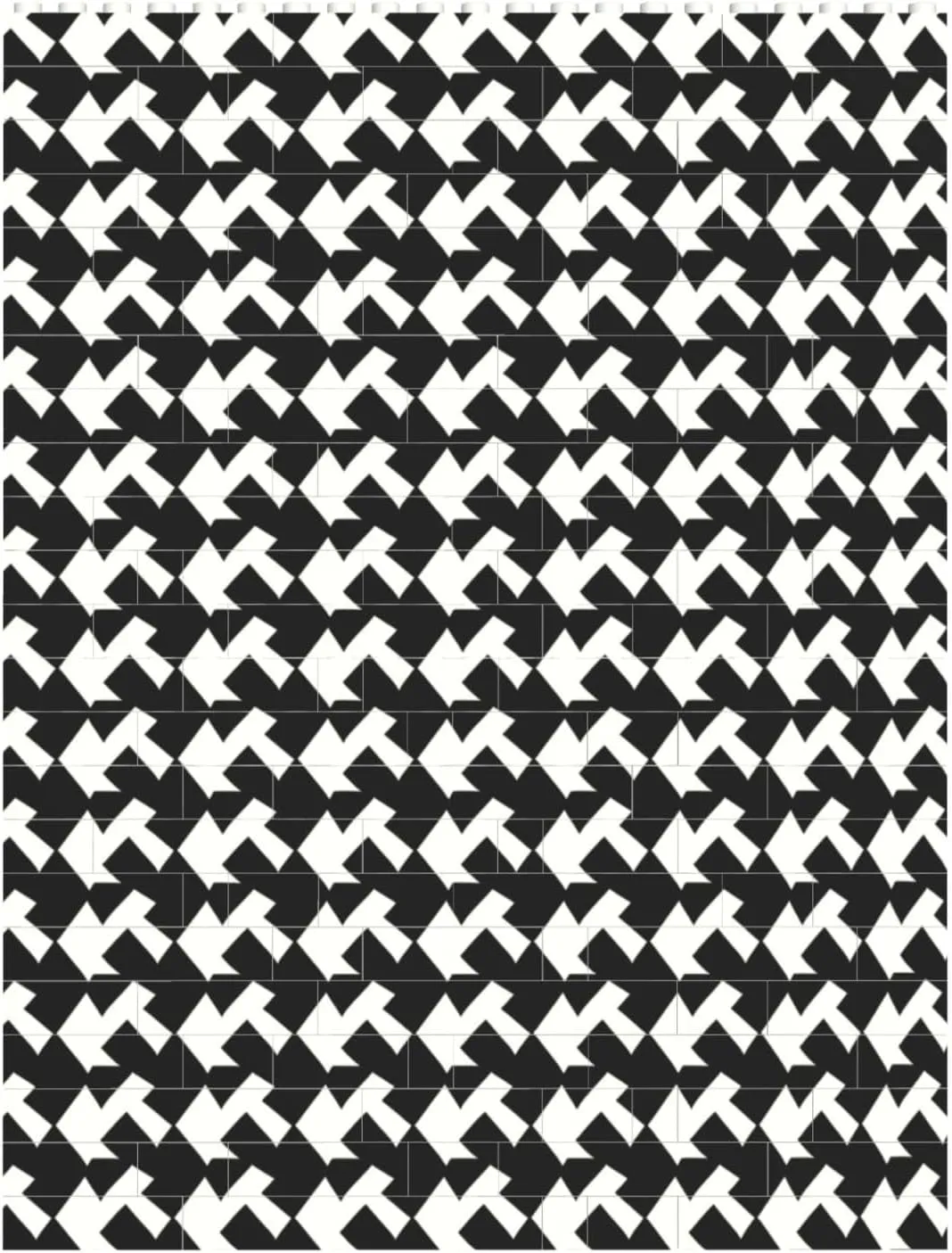 Houndstooth Black Building Block Puzzle Personalized Building Bricks for Adults Block Puzzle Building DIY Brick Block Puzzles Valentine's Day Gifts for Home Decor Brick Puzzle