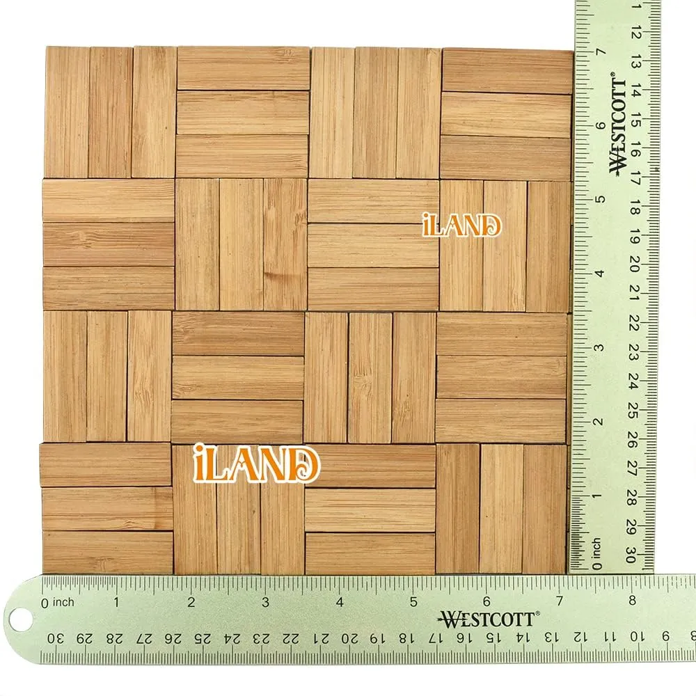 iLAND Miniature Dollhouse Accessories, 240pcs Varnished Dollhouse Flooring on 1:12 Scale with Natural Texture, 1/6 House Accessories (240pcs Rectangular)