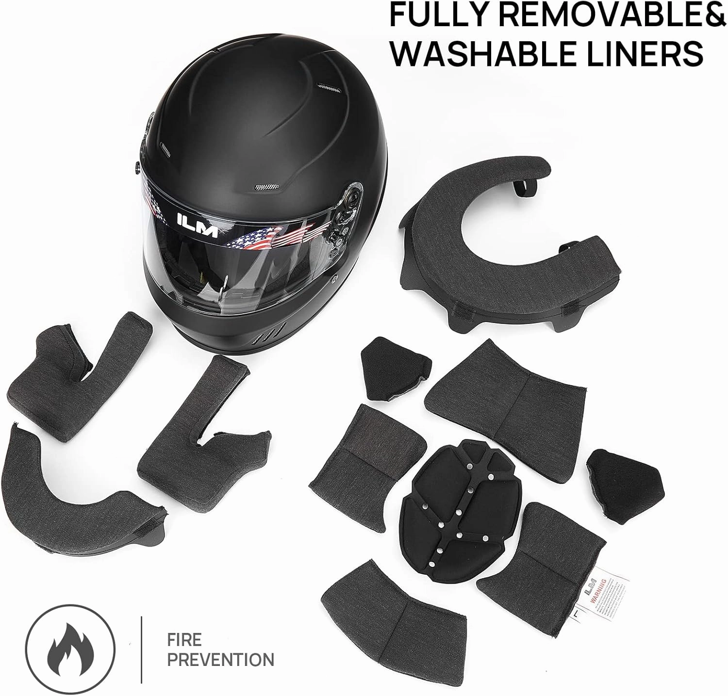 ILM Snell SA2020 Full Face Auto Car Racing Helmets for Men and Women Model 760(White, L)