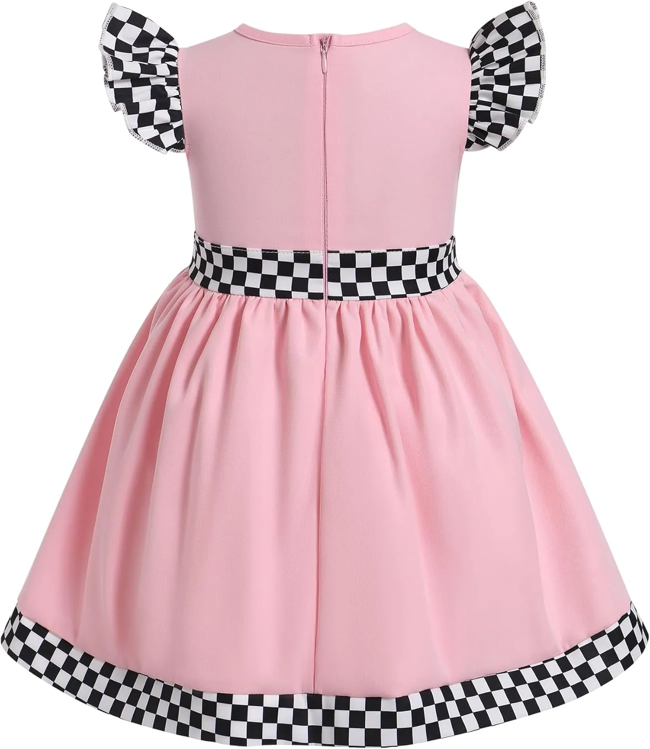 IMEKIS Baby Girl Race Car 1st 2nd Birthday Outfit Ruffle Sleeve Dress Cake Smash Photo Shoot Halloween Costume
