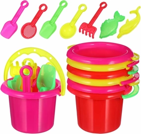 IMIKEYA 24pcs Mini Bucket for Creative Sand Bucket Beach Play for Outdoor Fun for Backyard Beach Activities