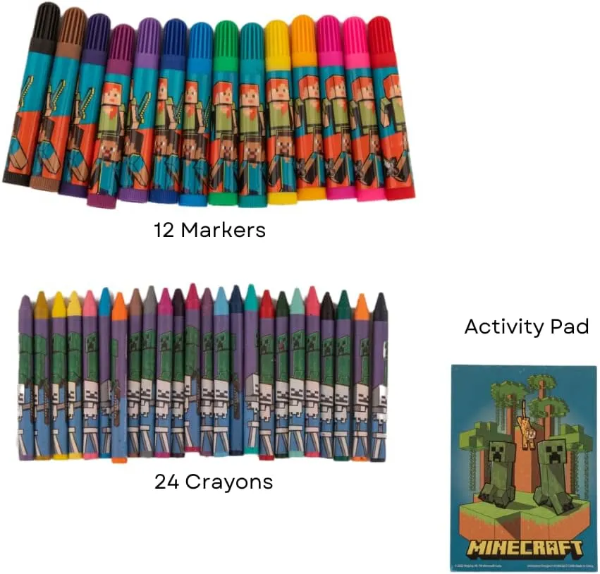 Innovative Designs Minecraft Creative Coloring Canvas Painting and Activity Set for Kids, 1000  pcs