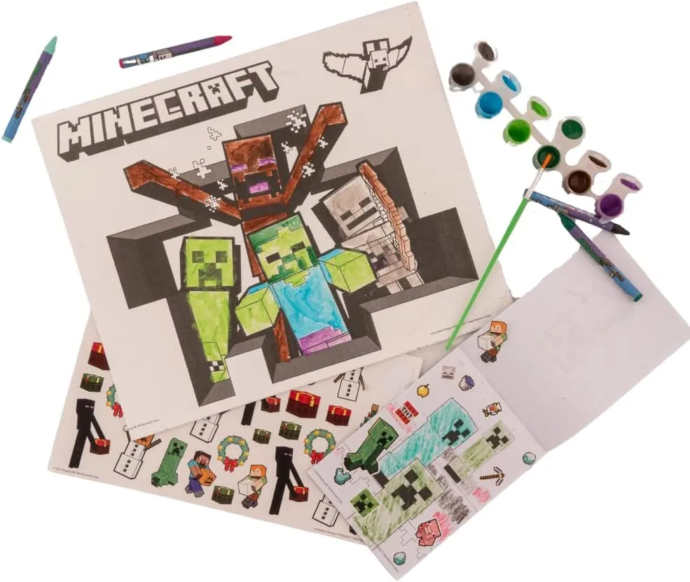 Innovative Designs Minecraft Creative Coloring Canvas Painting and Activity Set for Kids, 1000  pcs