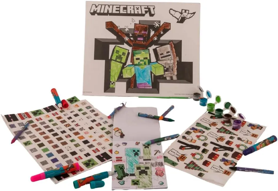 Innovative Designs Minecraft Creative Coloring Canvas Painting and Activity Set for Kids, 1000  pcs