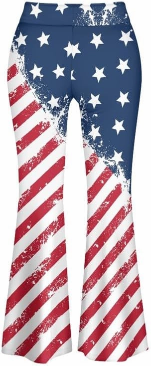 Irisjudy Rainbow Hearts Women's Flared Yoga Pants Xmas Bootcut Split-Hem Yoga Leggings Blood Splash Wide Leg Workout Trousers