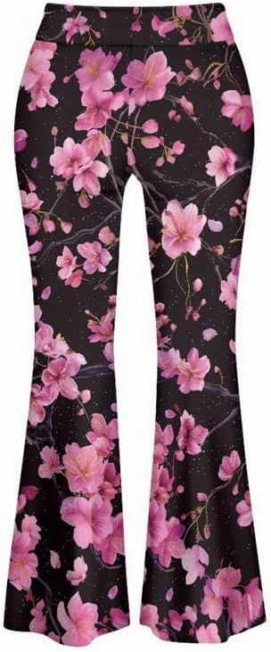Irisjudy Rainbow Hearts Women's Flared Yoga Pants Xmas Bootcut Split-Hem Yoga Leggings Blood Splash Wide Leg Workout Trousers