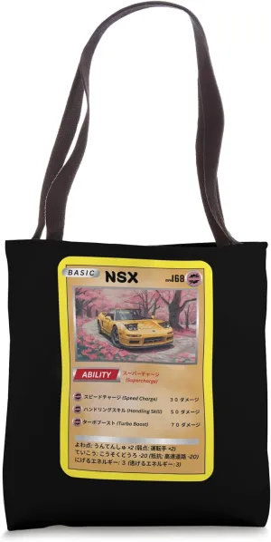 JDM NSX fun card game card Meme art Japanese Drift Car Tote Bag