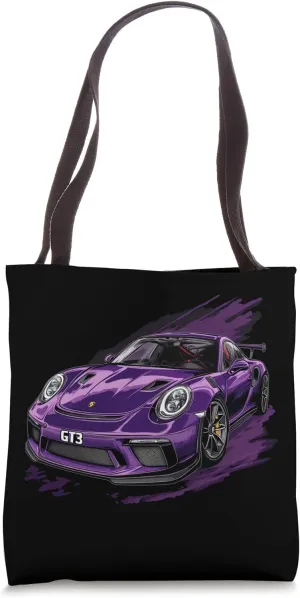JDM Tokyo Japan Drift Glitch Art GT3 RS Japanese Drift Car Tote Bag