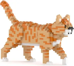 JEKCA Orange Tabby Cat Mini 01S | Mini Cat Plastic Building Blocks | Age 14 