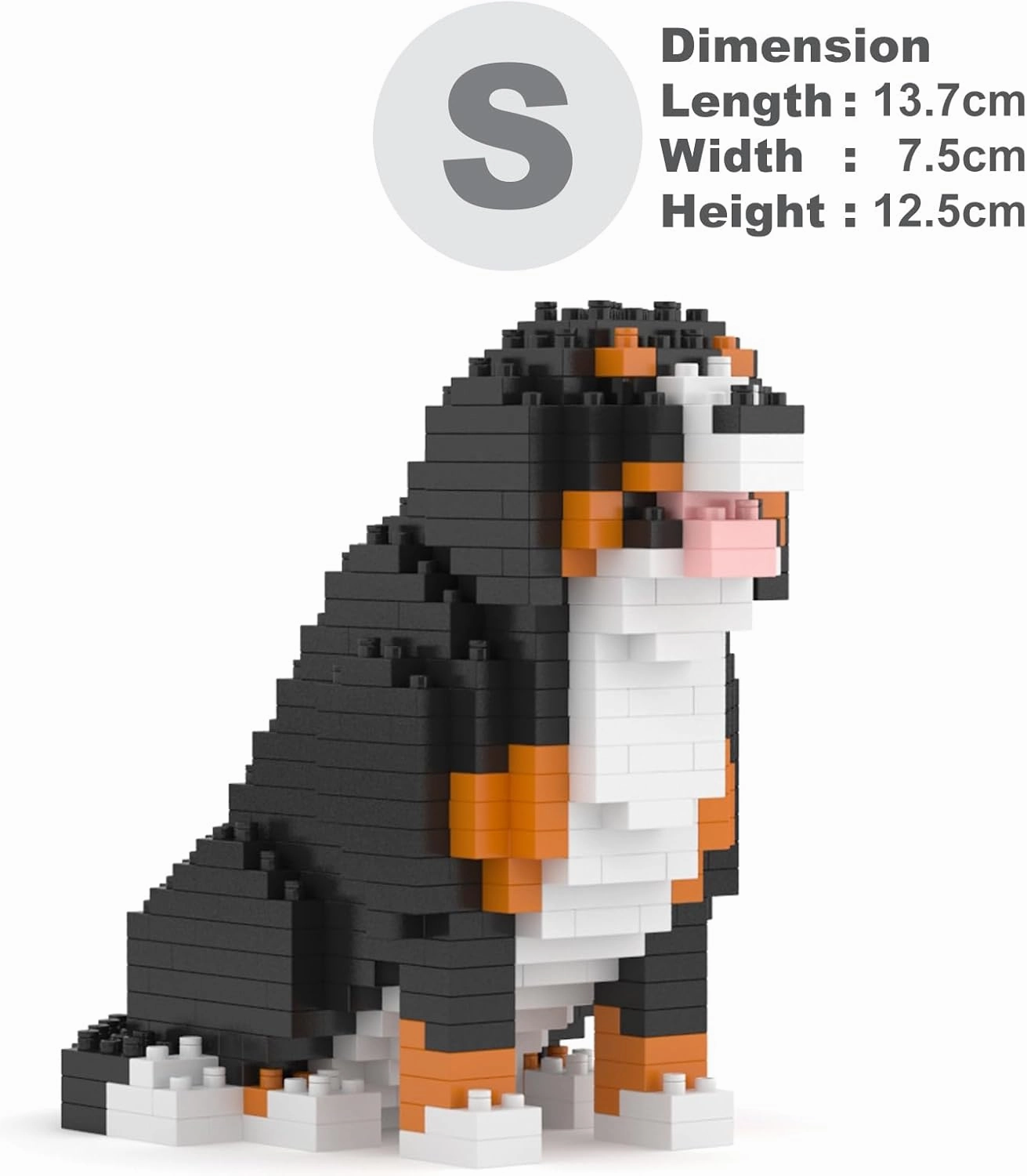 JEKCA Bernese Mountain Dog Mini 01S | Mini Dog Plastic Building Blocks | Age 14 