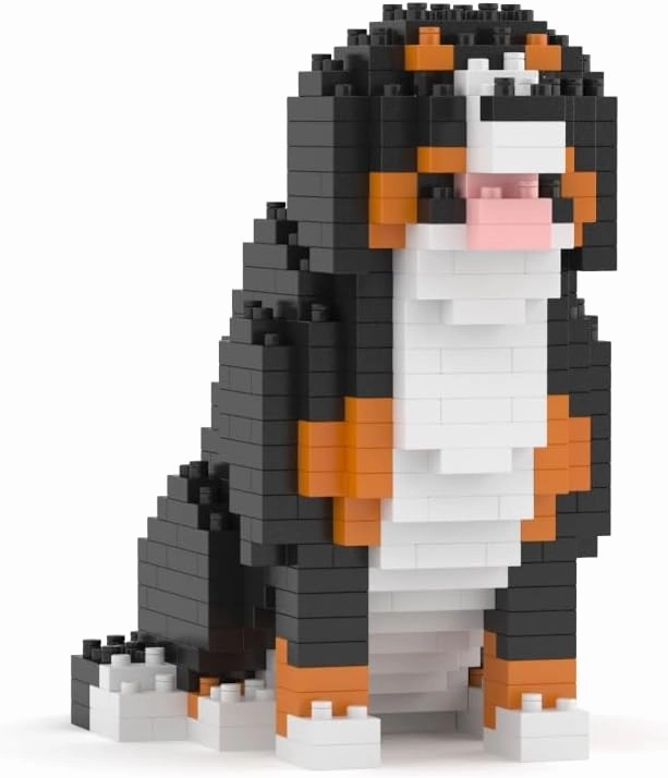 JEKCA Bernese Mountain Dog Mini 01S | Mini Dog Plastic Building Blocks | Age 14 