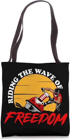 Jet Ski Junkie Fueled By Adventure Jet Skiing Skier Tote Bag
