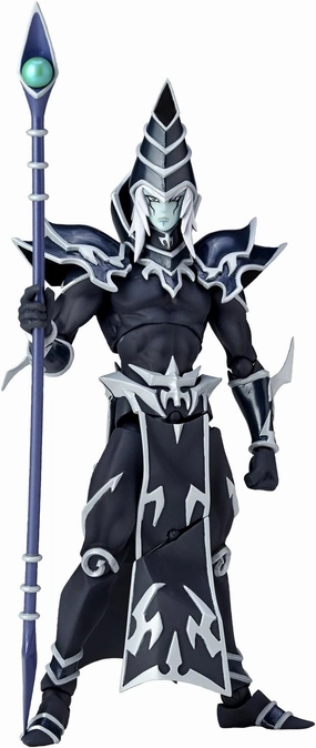 Kaiyodo Japan Official Yu-Gi-Oh! Movie: The Dark Side of Dimensions Revoltech Dark Magician Complete Scale Action Character Model Figure Revo Vulcanlog Wizard Magic Staff 010 Union Creative