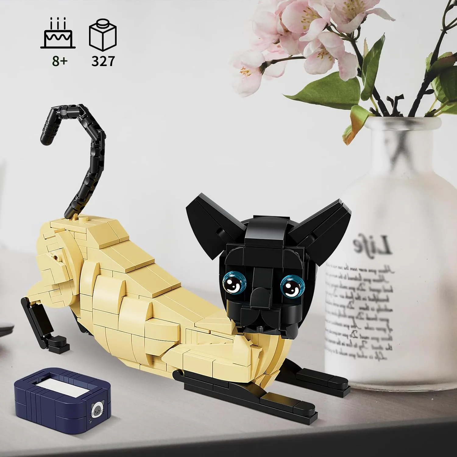 KAZI Siamese Cat Building Toy Set,Cat Gift Idea for cat Lovers,Cats Toy for Boys& Girls Age 8-12,Creative Activity,Party Favors,Birthday Gifts