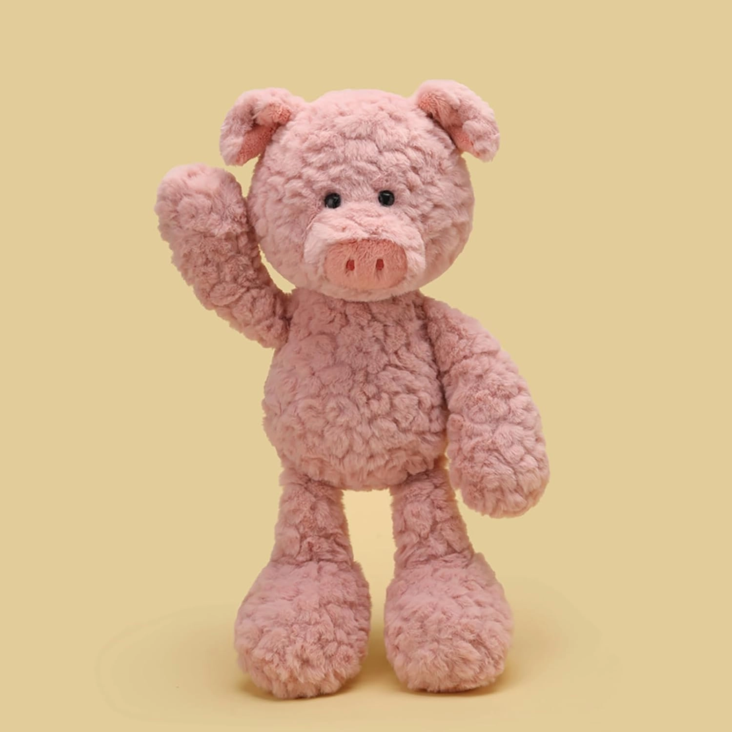 KUUDESOXX Adorable Fox Plush Toy - A Sweet and Cuddly Companion, Perfect as a heartwarming Gift for Birthdays and Special Occasions (Pink Pig)