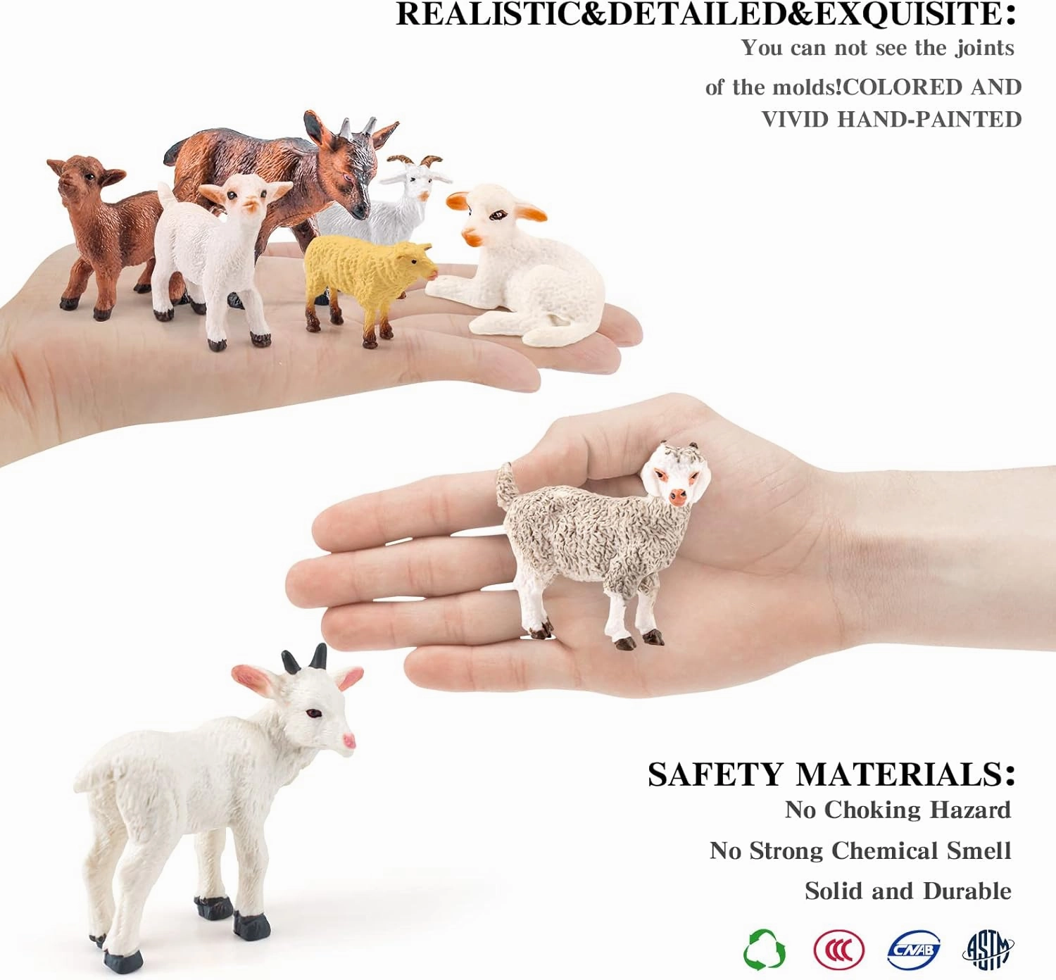 Lamb Figurines Bulk 8PCS Lamb Toy Set for Toddlers - Farm Animal Figurines Cake Topper Kids Preschool Sheep Gifts