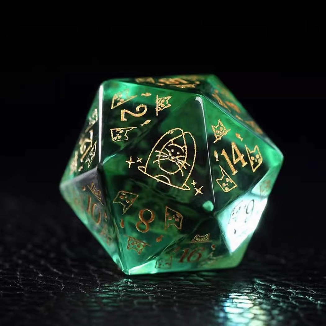 LANGWEI Role Playing Dice Sets, Pretty Cat Themed Polyhedral Dice, D&D Dice Set for TRPG Table Games Dungeons and Dragons Games,Creative Gifts,7Pcs