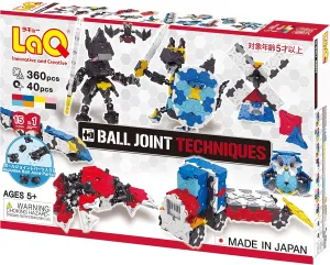 LaQ Ball Joint Techniques | 400 Pieces | 15 Models | Age 5  | Creative, Educational Construction Toy Block | Made in Japan
