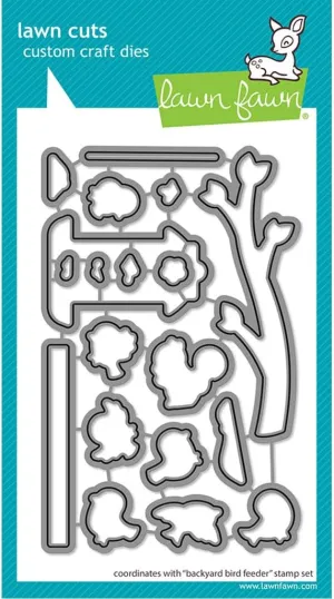Lawn Fawn LF3708 Backyard Bird Feeder Lawn Cuts Dies