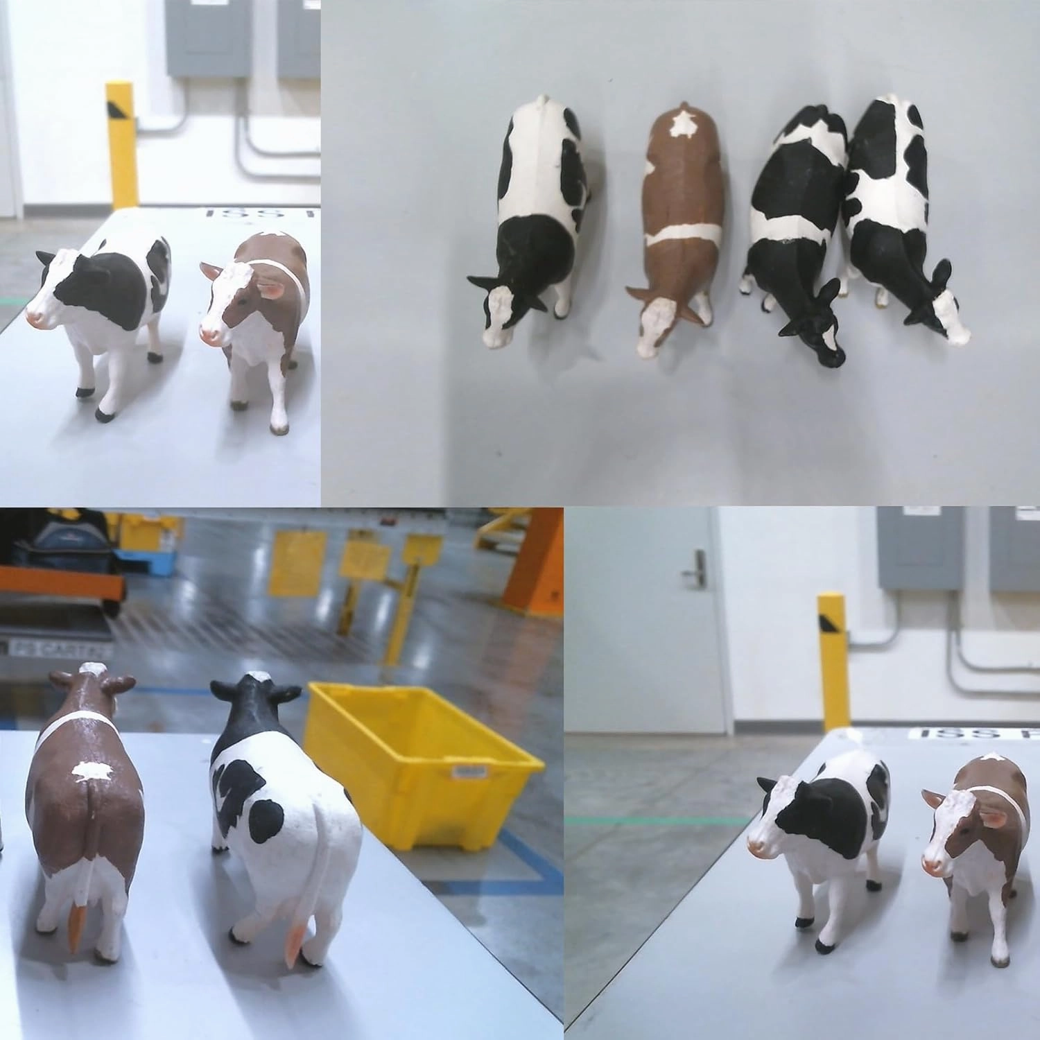 LC JoyCre Cow Figure Toys 4PCS Realistic Big Cows Figurines Toys for Toddlers Simmental Cows Holstein Cow Figures for Kids Birthday 3 4 5 6 Year Old Cake Topper