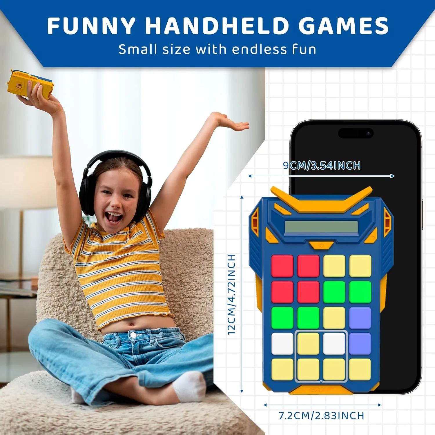 Logical Puzzle Toys, Hand Held Travel Games for Kids and Adults, Brain Teaser Toys Road Trip Activities for Boys and Girls, Birthday Easter Basket Stuffers (Blue)