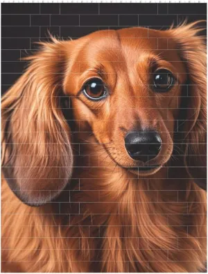 Long Haired Dachshund Building Block Puzzle Personalized Building Bricks for Adults Block Puzzle Building DIY Brick Block Puzzles Valentine's Day Gifts for Home Decor Brick Puzzle