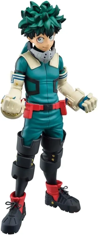 LUNK Midoriya Izuku Action Figure Statue,Anime Collection Figure,6.3in Standing Hands in Fist Midoriya Izuku Figurine PVC Model,Cute Car Desk Figure Display Decor Gifts