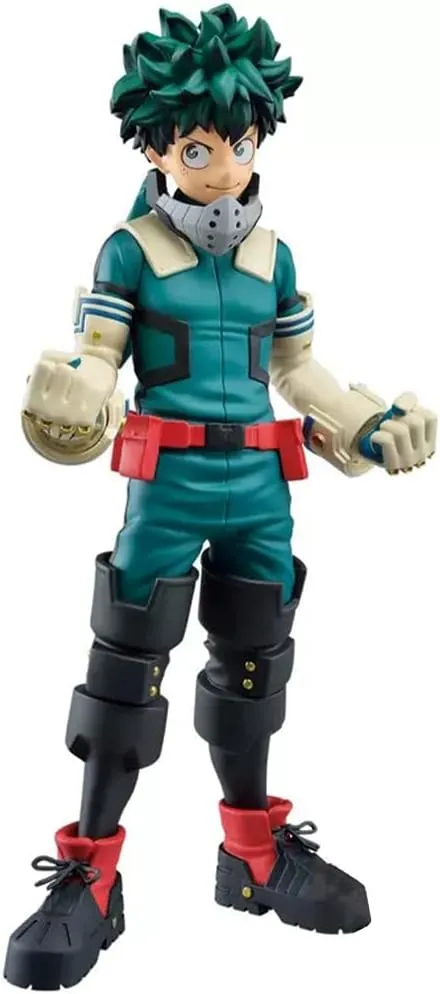 LUNK Midoriya Izuku Action Figure Statue,Anime Collection Figure,6.3in Standing Hands in Fist Midoriya Izuku Figurine PVC Model,Cute Car Desk Figure Display Decor Gifts