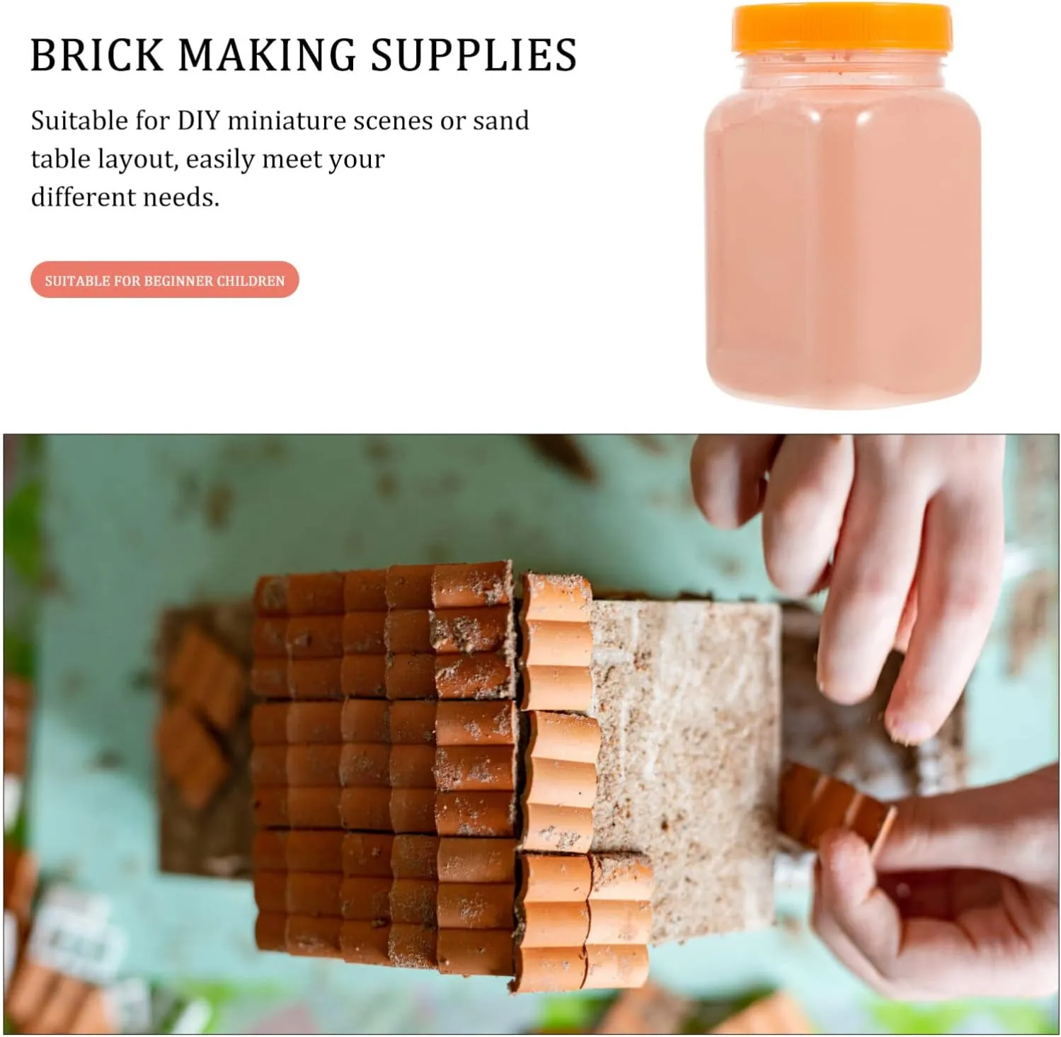 Luxshiny 1set Miniature Brick Making Tool Kit DIY Sand Table Scene Accessories for Creative Building Projects for Architecture Enthusiasts and Relaxation Activities